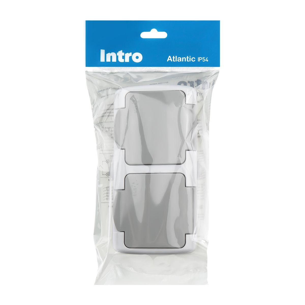 фото розетка двойная эра schuko 2x2p+e 16a 250v с крышкой 5-204-03 б0051061 | 220svet.ru