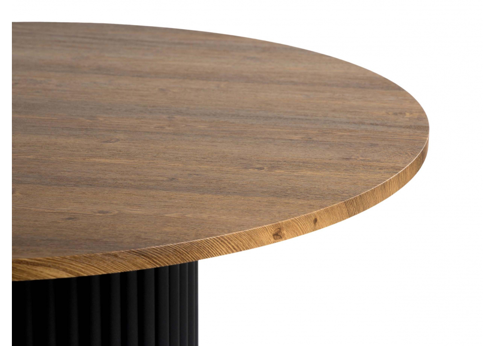 фото стол деревянный woodville барел 90 орех кантри черный 619887 | 220svet.ru