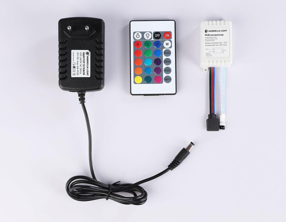 фото комплект светодиодной ленты ambrella light 7,2w/m 30led/m 5050smd rgb 5m gs2401 | 220svet.ru