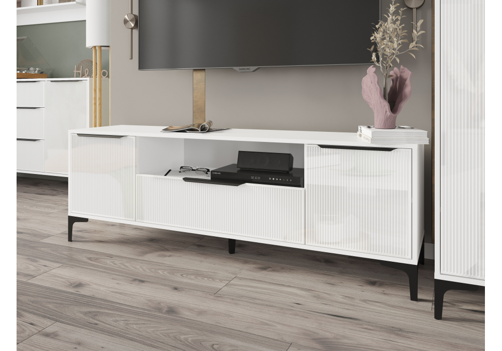 фото тв-тумба woodville иадама белый глянец 619892 | 220svet.ru