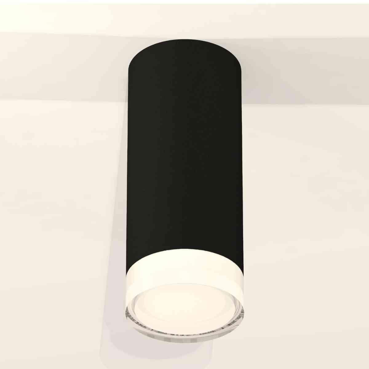 фото комплект накладного светильника ambrella light techno spot xs7443014 sbk/fr/cl черный песок/белый матовый/прозрачный (c7443, n7160) | 220svet.ru
