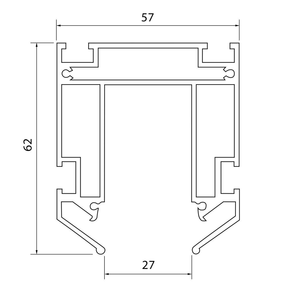 фото профиль в натяжной пвх потолок st luce skyline 48 st003.129.03 | 220svet.ru