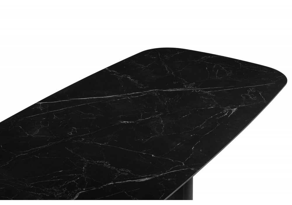 фото керамический стол woodville эллипсо 200х90 shakespeare black / черный 664913 | 220svet.ru