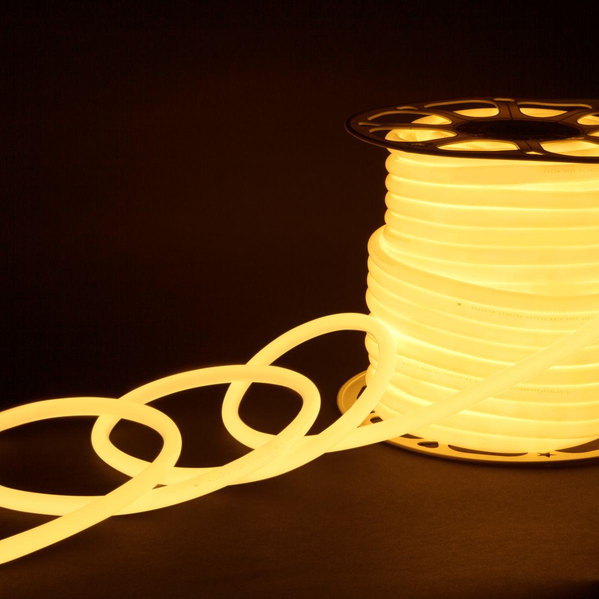 фото гибкий неон elektrostandard 9,6w/m 144led/m 2835smd теплый белый 50m a052998 | 220svet.ru