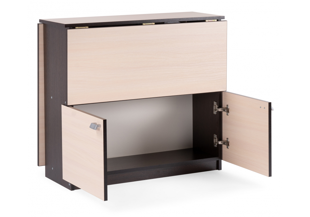 фото стол-книжка woodville симоне венге / дуб молочный 474292 | 220svet.ru