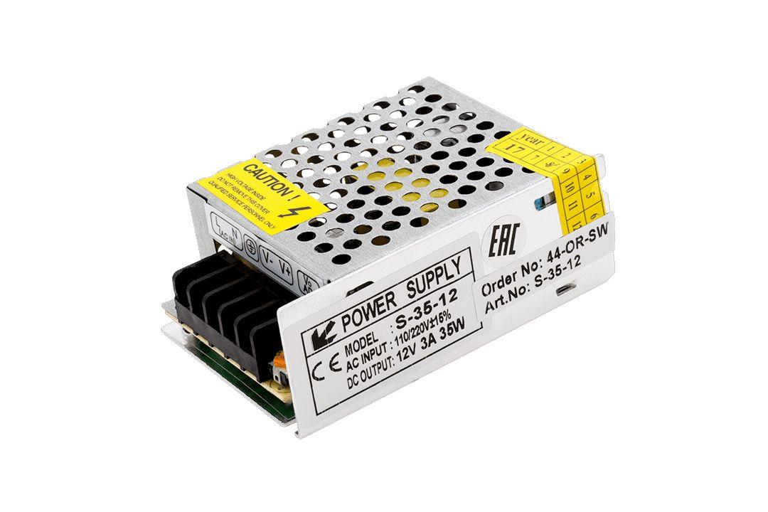 фото блок питания swg 12v 35w ip20 3a s-35-12 000121 | 220svet.ru