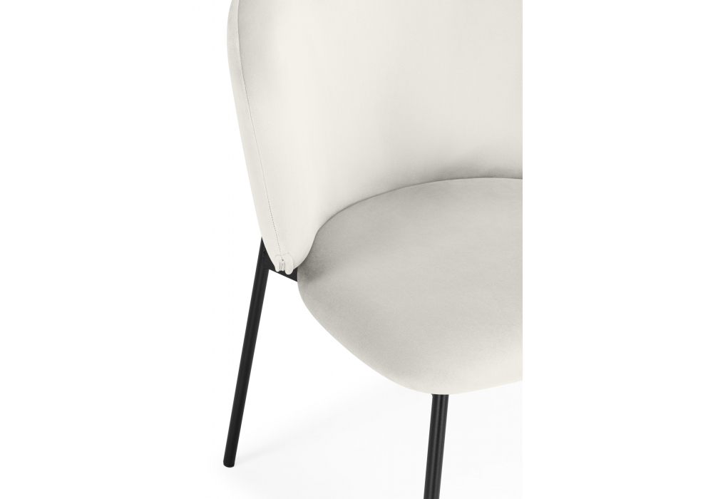 фото стул на металлокаркасе woodville рикко белый (milk) / черный 674675 | 220svet.ru