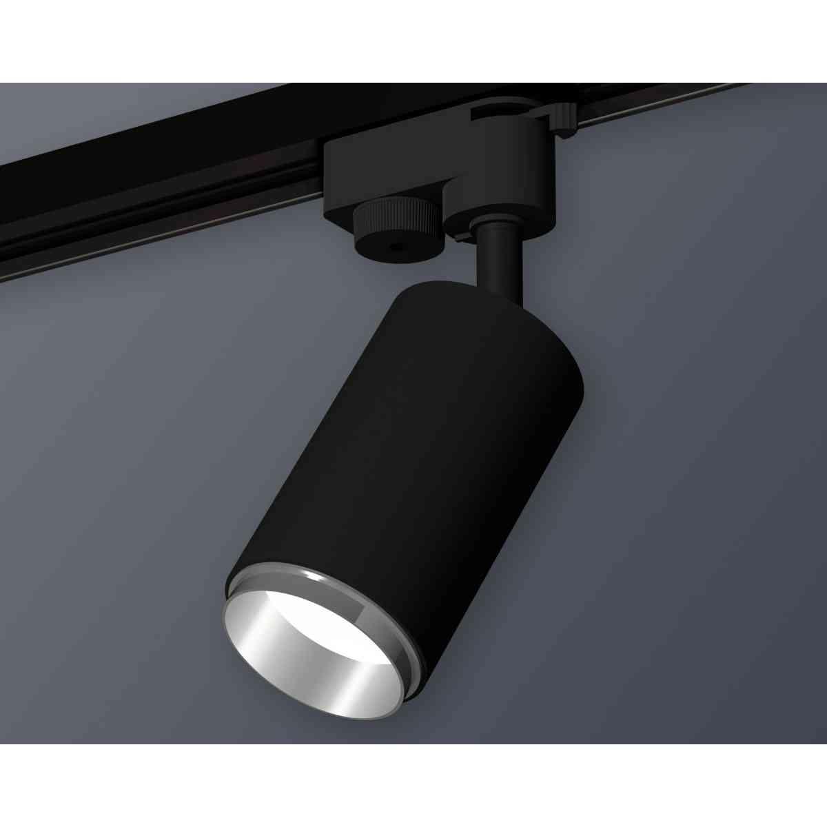 фото комплект трекового светильника ambrella light track system xt6323042 sbk/psl черный песок/серебро полированное (a2521, c6323, n6122) | 220svet.ru