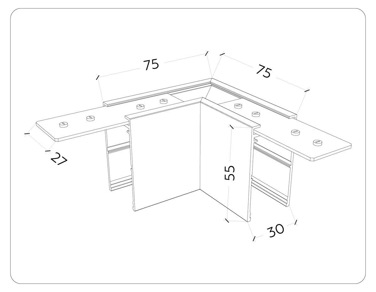 фото коннектор l-образный ambrella light track system magnetic 220v gl1032 | 220svet.ru