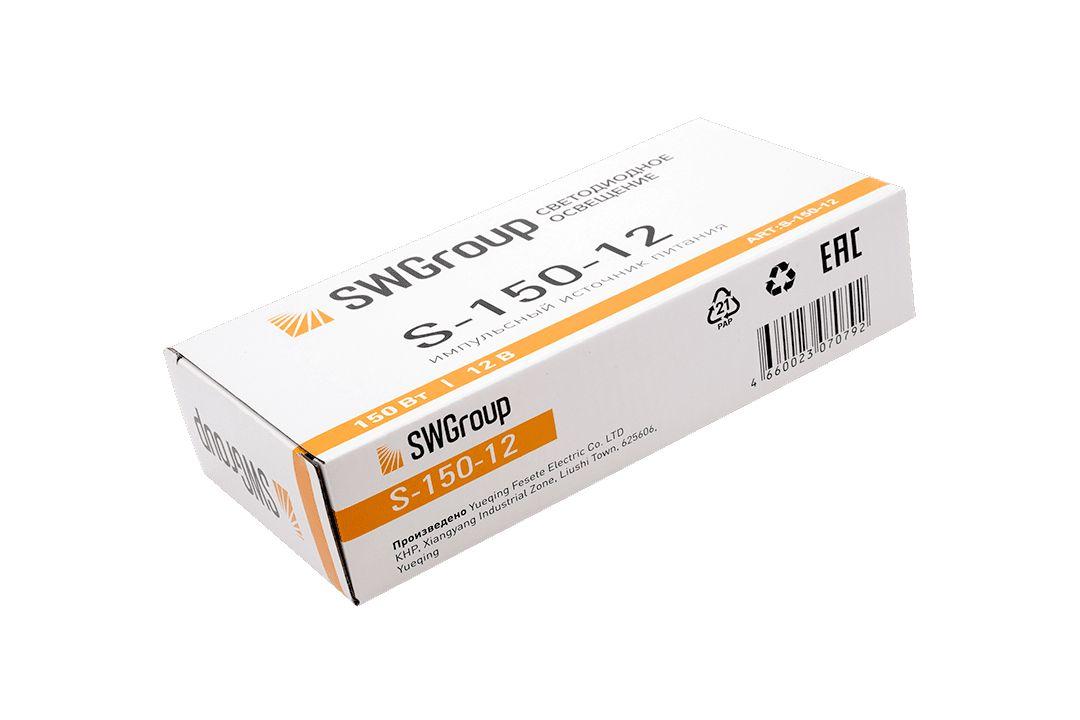 фото блок питания swg 12v 150w ip20 12,5a s-150-12 000107 | 220svet.ru