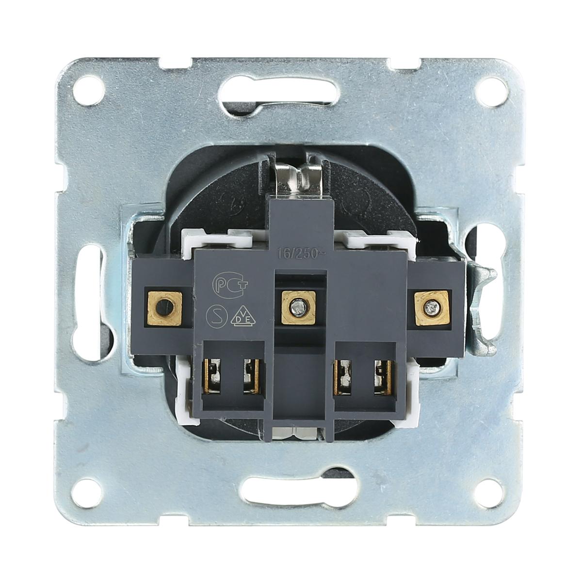 фото розетка lk studio с з/к, шторками и крышкой (серебристый металлик) 863403-1 | 220svet.ru