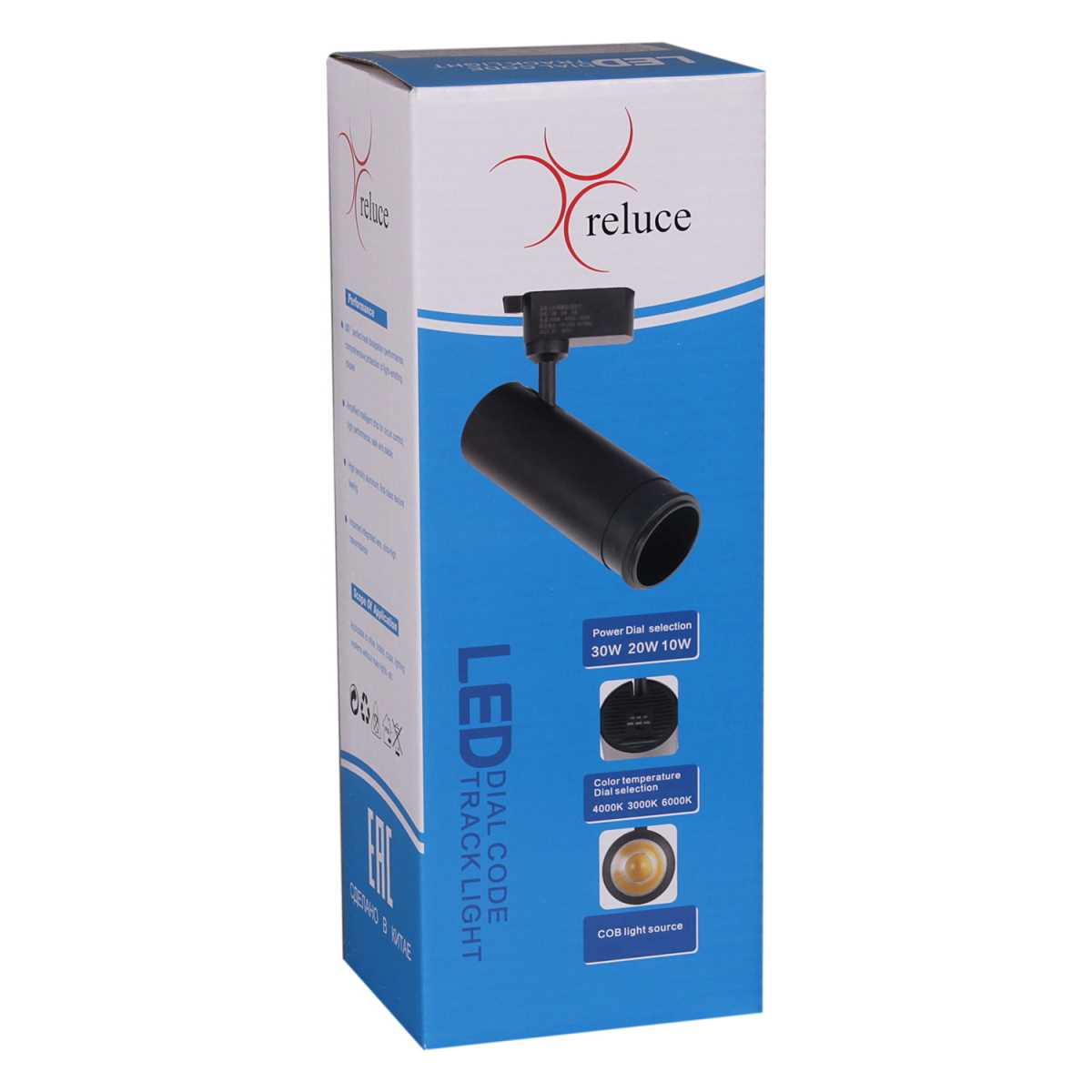 фото светильник трековый reluce 06650-9.3-led10/20/30w cct bk | 220svet.ru