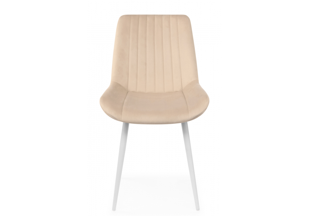 фото стул на металлокаркасе поворотный woodville седа 360 бежевый (zd 210) / белый np 632399 | 220svet.ru