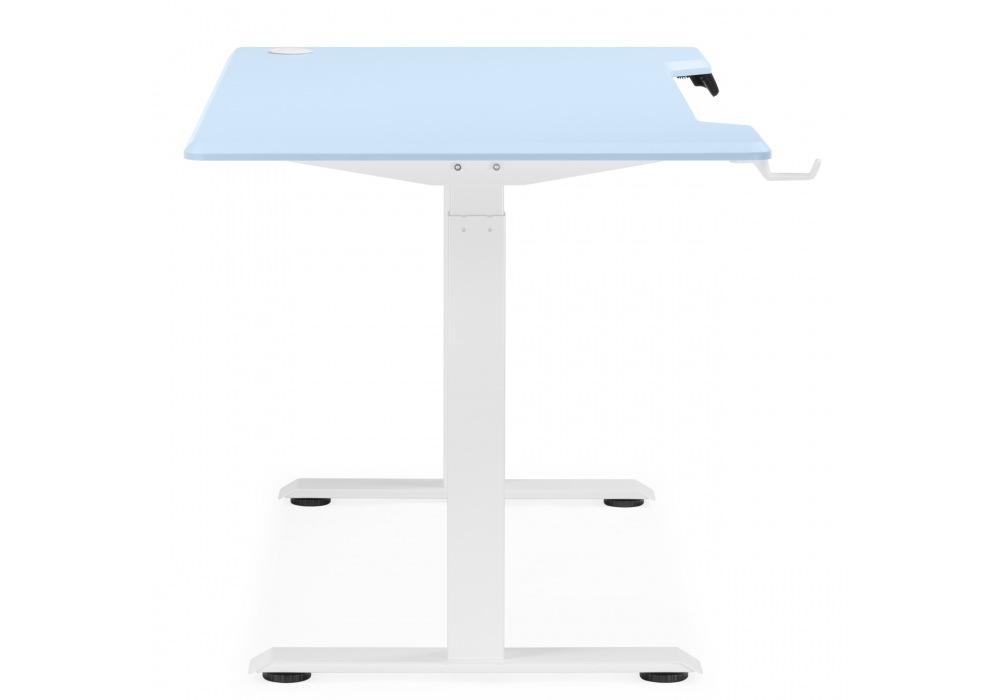 фото компьютерный стол регулируемый woodville маркос 120х75 голубой / белый 614595 | 220svet.ru