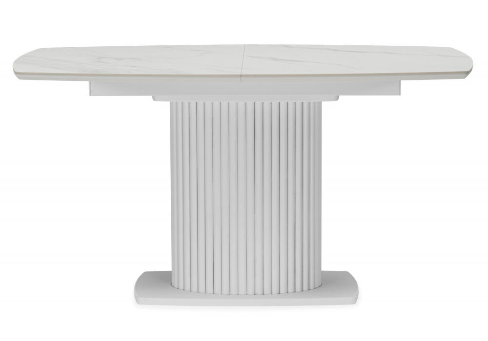 фото керамический стол раскладной 140(180)х80 woodville фестер snow white / белый 664927 | 220svet.ru