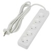 Миниатюра фото удлинитель uniel ultra 5гн х 3м б/з s-cu5-3 white ul-00009990 | 220svet.ru