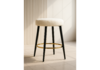 Миниатюра фото барный стул woodville plato white fabric 15423 | 220svet.ru