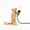 Миниатюра фото настольная лампа mouse lamp standing gold usb seletti | 220svet.ru