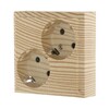 Миниатюра фото розетка lk studio двойная с з/к, со шторками (сосна) lk60 863525-1 | 220svet.ru