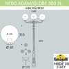 Миниатюра фото парковый фонарь fumagalli nebo adam/globe 300 3l  g30.202.m30.aye27 | 220svet.ru