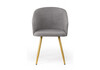 Миниатюра фото стул на металлокаркасе woodville монер темно-серый (glory 20) / золотой 632663 | 220svet.ru