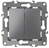 Миниатюра фото переключатель двухклавишный эра 12 10ax 250v 12-1106-12 б0019295 | 220svet.ru