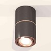 Миниатюра фото комплект накладного светильника ambrella light techno spot xs7403100 dch/ppg черный хром/золото розовое полированное (c7403, a2073, c7403, n7005) | 220svet.ru