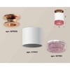 Миниатюра фото комплект накладного светильника ambrella light techno spot xs7401143 swh/ppg/pi белый песок/золото розовое полированное/розовый (n7930, c7401, n7193) | 220svet.ru