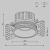 Миниатюра фото встраиваемый точечный светодиодный светильник maytoni round dl058-12w4k-trs-w | 220svet.ru