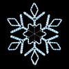 Миниатюра фото светодиодная снежинка "кристалл" ø0,8м белая, дюралайт на металлическом каркасе, ip65 ltc lc-13090 | 220svet.ru
