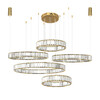 Миниатюра фото подвесной светильник loft it crystal ring 10135/5 gold | 220svet.ru