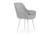 Миниатюра фото стул крутящийся на металлокаркасе woodville флюид 360 светло-серый (zd 960) / белый 642953 | 220svet.ru