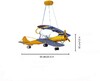 Миниатюра фото подвесная люстра самолет "желтый планер" | 220svet.ru