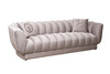 Миниатюра фото диван fabio трехместный велюровый бежевый garda decor fabio-3-2k-colt1001 | 220svet.ru