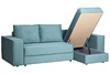 Миниатюра фото диван трехместный с канапе правый раскладной бирюзовый garda decor bergamo-3mr-1k-бирюзовый-vel43 | 220svet.ru