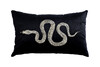 Миниатюра фото подушка с вышивкой черная 30*50см garda decor 70sw-19590 | 220svet.ru