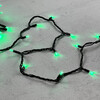 Миниатюра фото гирлянда нить 10м зеленая 220в, 75 led, провод черный каучук, ip65 ltc ll75-1-2g | 220svet.ru