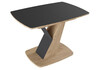 Миниатюра фото стол раскладной woodville гарда тип 1 дуб крафт золотой / стекло матовое чёрный графит 474398 | 220svet.ru