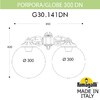Миниатюра фото светильник уличный настенный fumagalli porpora/g300 g30.141.000.vxf1rdn | 220svet.ru