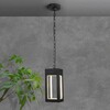 Миниатюра фото уличный подвесной светодиодный светильник elektrostandard frame 1528 techno led черный a051857 | 220svet.ru