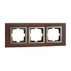 Миниатюра фото рамка 3-постовая mono electric style орех 107-510000-162 | 220svet.ru