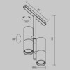 Миниатюра фото трековый магнитный светодиодный светильник maytoni elti duo tr005-2-2x12w4k-bbs | 220svet.ru