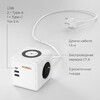 Миниатюра фото розеточный блок 3×usb + беспроводная зарядка werkel w6513501 | 220svet.ru