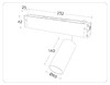 Миниатюра фото трековый светодиодный светильник ambrella light track system magnetic 220v gl1233 | 220svet.ru