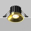Миниатюра фото встраиваемый точечный светодиодный светильни maytoni round dl058-12w4k-bs | 220svet.ru