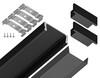 Миниатюра фото алюминиевый профиль накладной для светодиодной ленты до 11мм ambrella light illumination gp1700bk | 220svet.ru