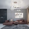Миниатюра фото подвесной светодиодный светильник с пультом управления eurosvet posh 90175/5 хром  | 220svet.ru