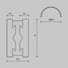 Миниатюра фото шинопровод магнитный полукруг накладной-подвесной maytoni busbar trunkings flarity trx154-sr-d800-b | 220svet.ru