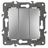 Миниатюра фото выключатель трехклавишный эра 10ax 250v 14-1107-03 б0034252 | 220svet.ru