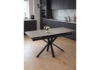 Миниатюра фото керамический стол раскладной woodville старлайт 120(180)х80 carmen light grey / черный 622890 | 220svet.ru